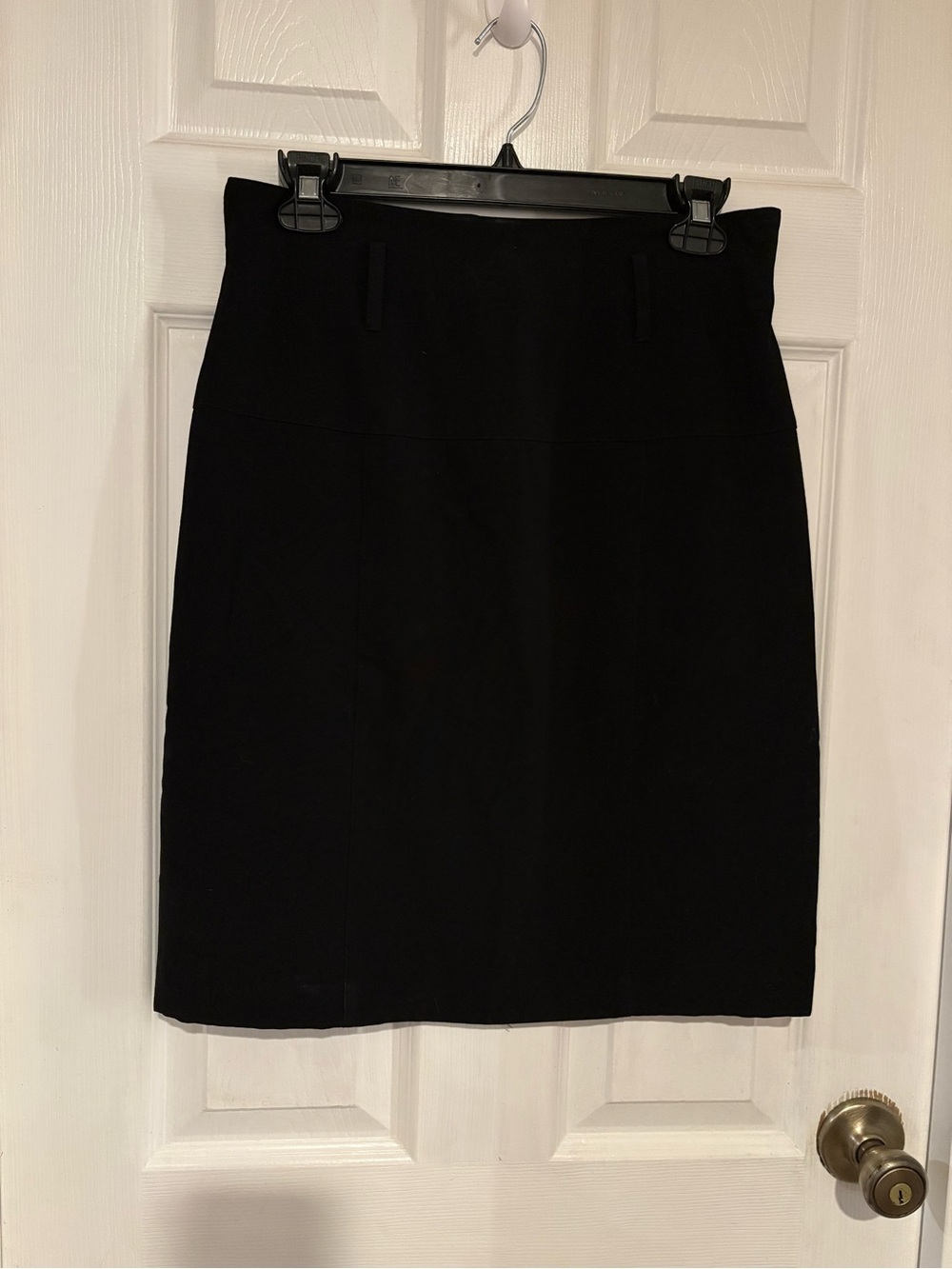 Wrapper Black High-Waist Pencil Skirt